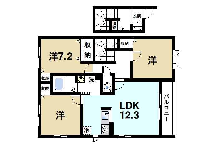 グランシャリオ瑠璃の間取り|家族とゆったり過ごすことができます