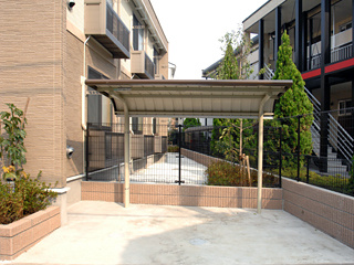 【設備】 | グリーンハイツ３号 | 屋根付き駐輪場が使えます。