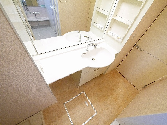 ヴィクトワール（神殿町）の洗面所|忙しい朝には欠かせない洗面所です