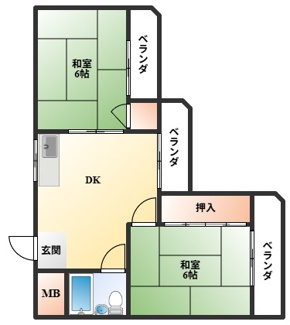 【間取り】 | 豊中エースハイツ