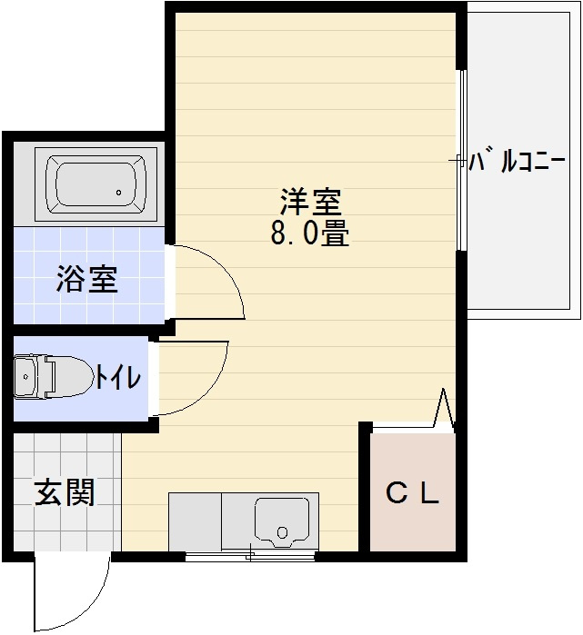 畑本ハイツの間取り|畑本ハイツ（柏原市・河内国分）