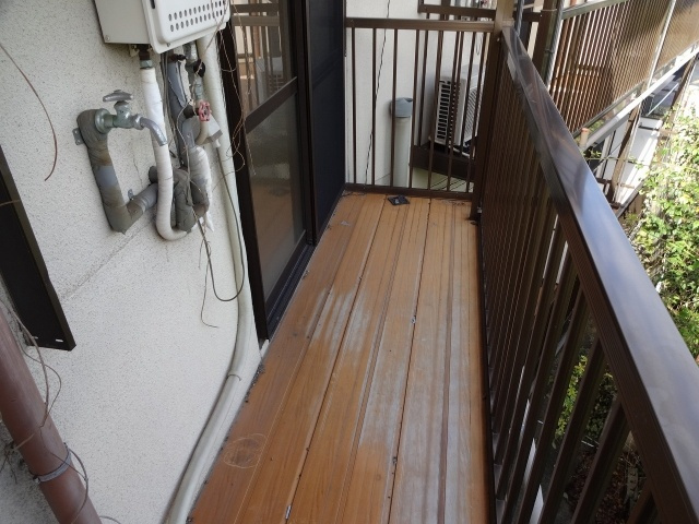 畑本ハイツのバルコニー