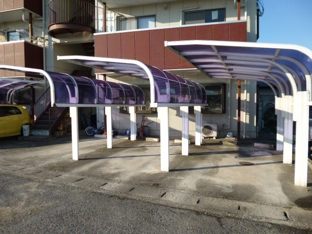 倉敷市下庄の賃貸マンションのその他共用部分|屋根付き車庫