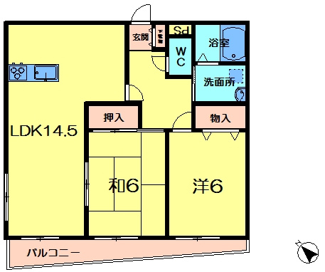 【間取り】 | 学園前・西ランビレッジ