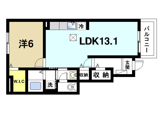 ベル・ブライトＮの間取り|1LDK