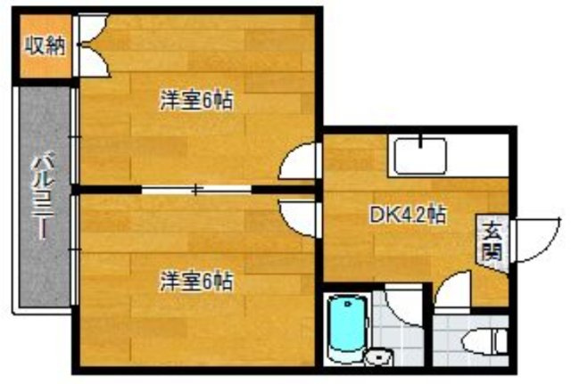 【間取り】 | シャモニー井尻Ⅱ