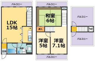 【間取り】 | ツインコート甲子園（甲子園駅・春風小学校区・上甲子園中学校区） | ツインコート甲子園の間取りです