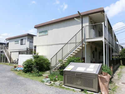 【外観】 | ハイム白鷺Ｂ | ハイム白鷺Ｂ　軽量鉄骨造２階建　奥側がＡ棟、今回は手前のＢ棟に空きありです。