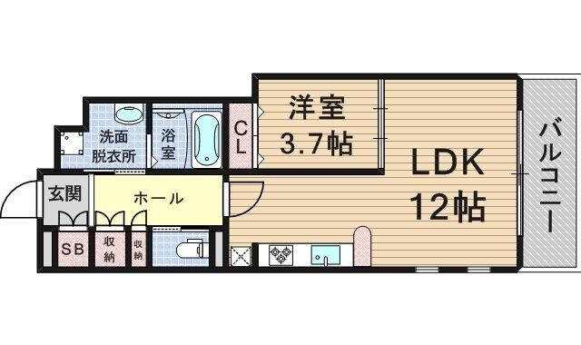 【間取り】 | URBAN TERRACE ABENO