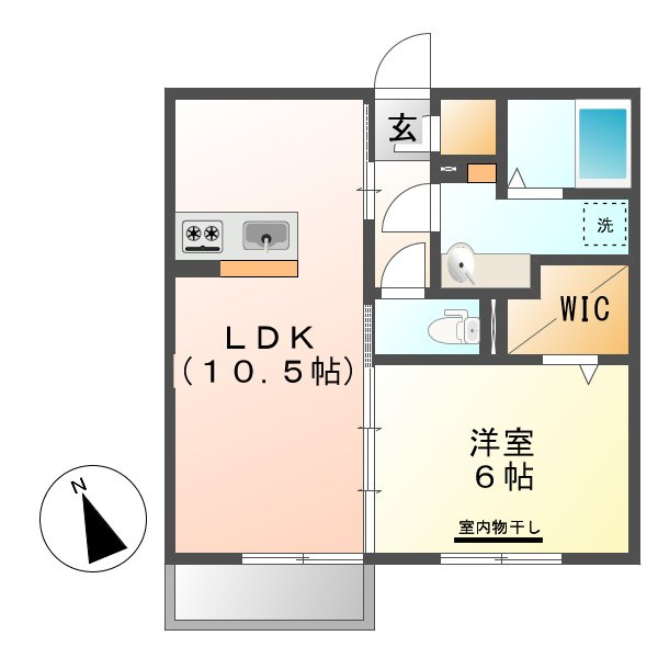 チェリーブロッサムＡの間取り