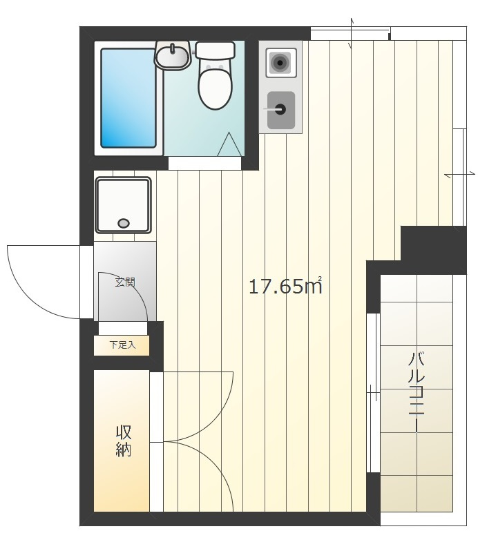 ベルスコーポの間取り|ワンルーム