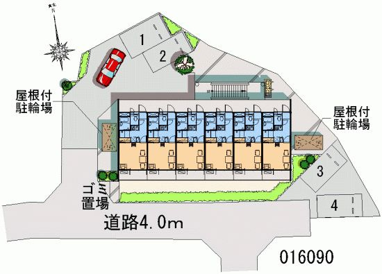 レオパレスグリーンヒルズの区画図