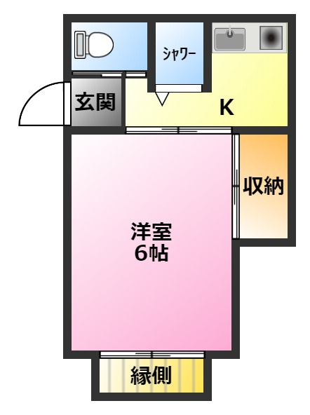 新谷荘の間取り|シャワールーム完備☆トイレ別☆