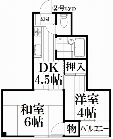 【間取り】 | ベルデハイツ諸福