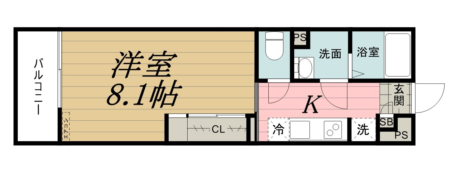 リブリ・ルームス弁天3の間取り