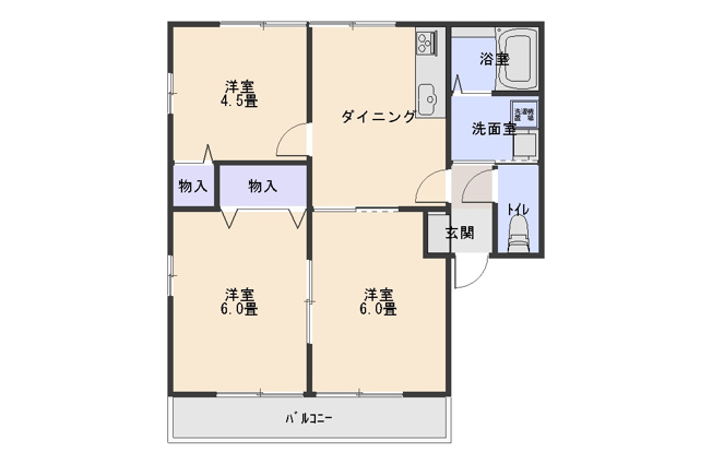 【間取り】 | サニーフラットＹ