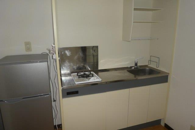 デュエル倉敷Ⅱのキッチン|１口ガスコンロ付き