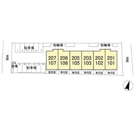 クレールＫの区画図