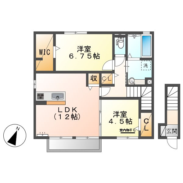 アドラブールＥの間取り