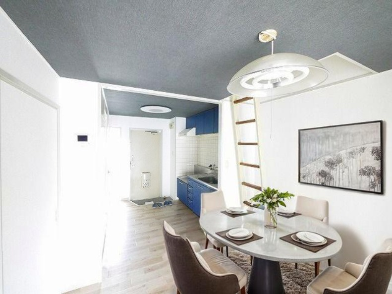 シティパレス市役所前Part2の居間・リビング|CGで家具等を配置したもので家具等は含まれません