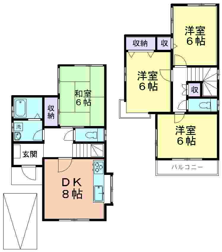 花小金井3丁目貸家の間取り
