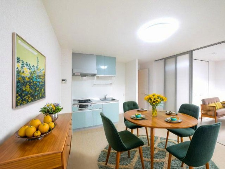 モナリエ六条の居間・リビング|CGで家具等を配置したもので家具等は含まれません