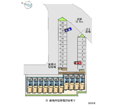 【区画図】 | マ　メゾン | 敷地内にゴミ置場あります