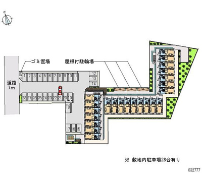 【区画図】 | サンサーラ | 敷地内にゴミ置き場あります