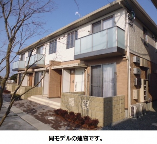 倉敷市中島のアパートの外観|同モデルです。