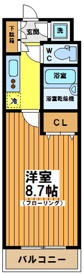 【間取り】 | パレステュディオ笹塚