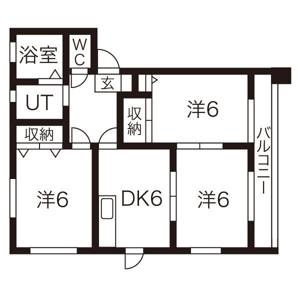 リジエールB棟の間取り