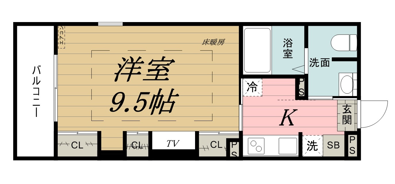 リブリ・ルームス要町Ⅱの間取り