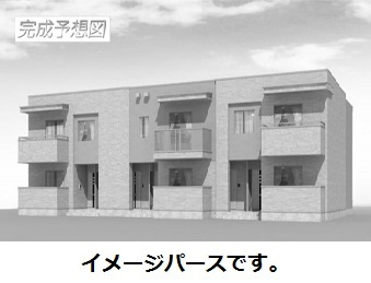 総社市西郡のアパートの外観