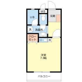 ＤＳパークレジデンス大濠の間取り|ＤＳパークレジデンス大濠（1K）　間取り