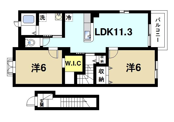 コンフォール州見台７番館の間取り