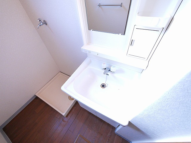 ルミエール州見の洗面所|脱衣スペースもあります