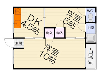 【間取り】 | 伊勢住宅綾園7703B棟
