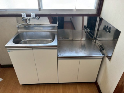 【キッチン】 | みどりハイツC | ガスキッチン2口設置可