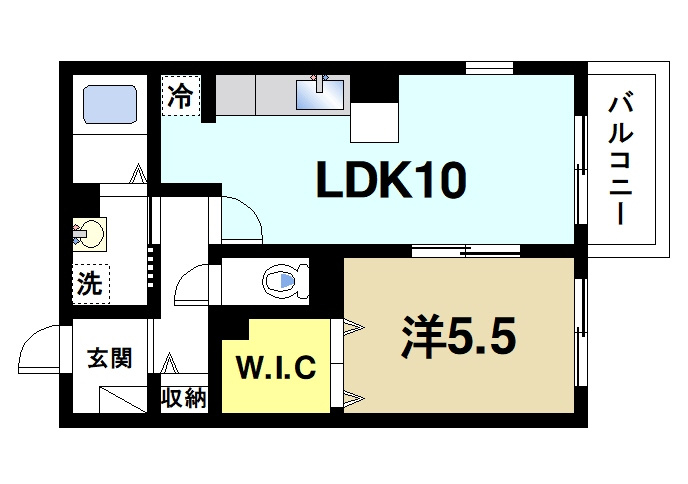 シャトーヒルズ　南館の間取り|使いやすい間取りです
