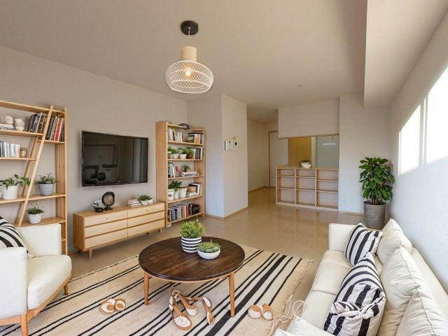 シャルマンの居間・リビング|CGで家具等を配置したものです。実際に家具等は含まれません。