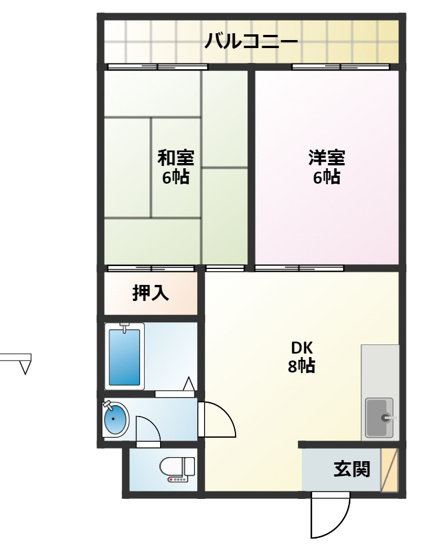 【間取り】 | プレアール恩智