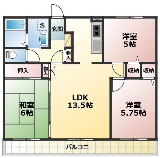 ディアコート市川の間取り