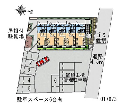 【区画図】 | コーポフルール | 敷地内にゴミ置き場あります