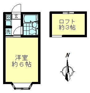 東伏見ＮＯ18プラザＵＳＡの間取り