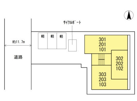 ルーエ西町の区画図