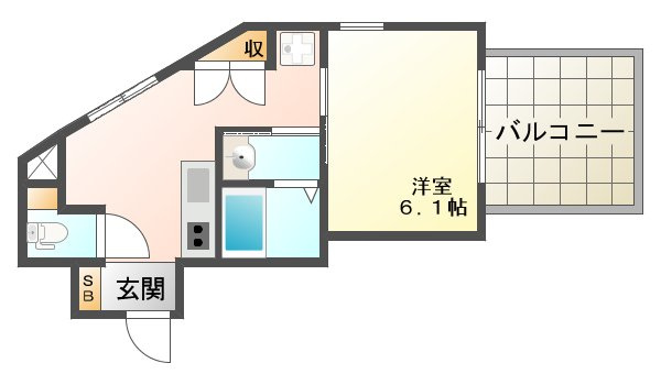 ブロンテ垂水海岸通　EAST（B)の間取り