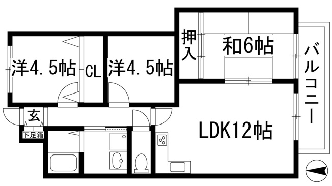 【間取り】 | エスタ雲雀丘
