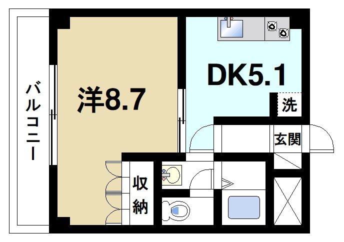 ヒムス　プルーニェの間取り|使いやすい間取りです