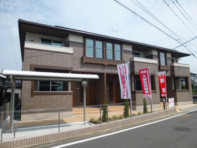 倉敷市真備町有井のアパートの外観