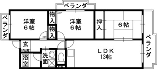 【間取り】 | ラルゴ久宝寺